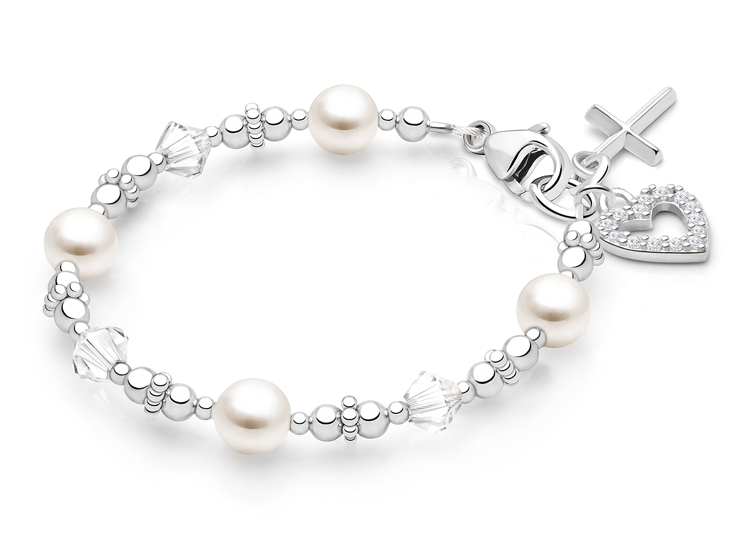 Shown with <u>Upgraded</u> Cross - Heart Charm <u>NOT</u> Included<br />( add the charms your child would love )