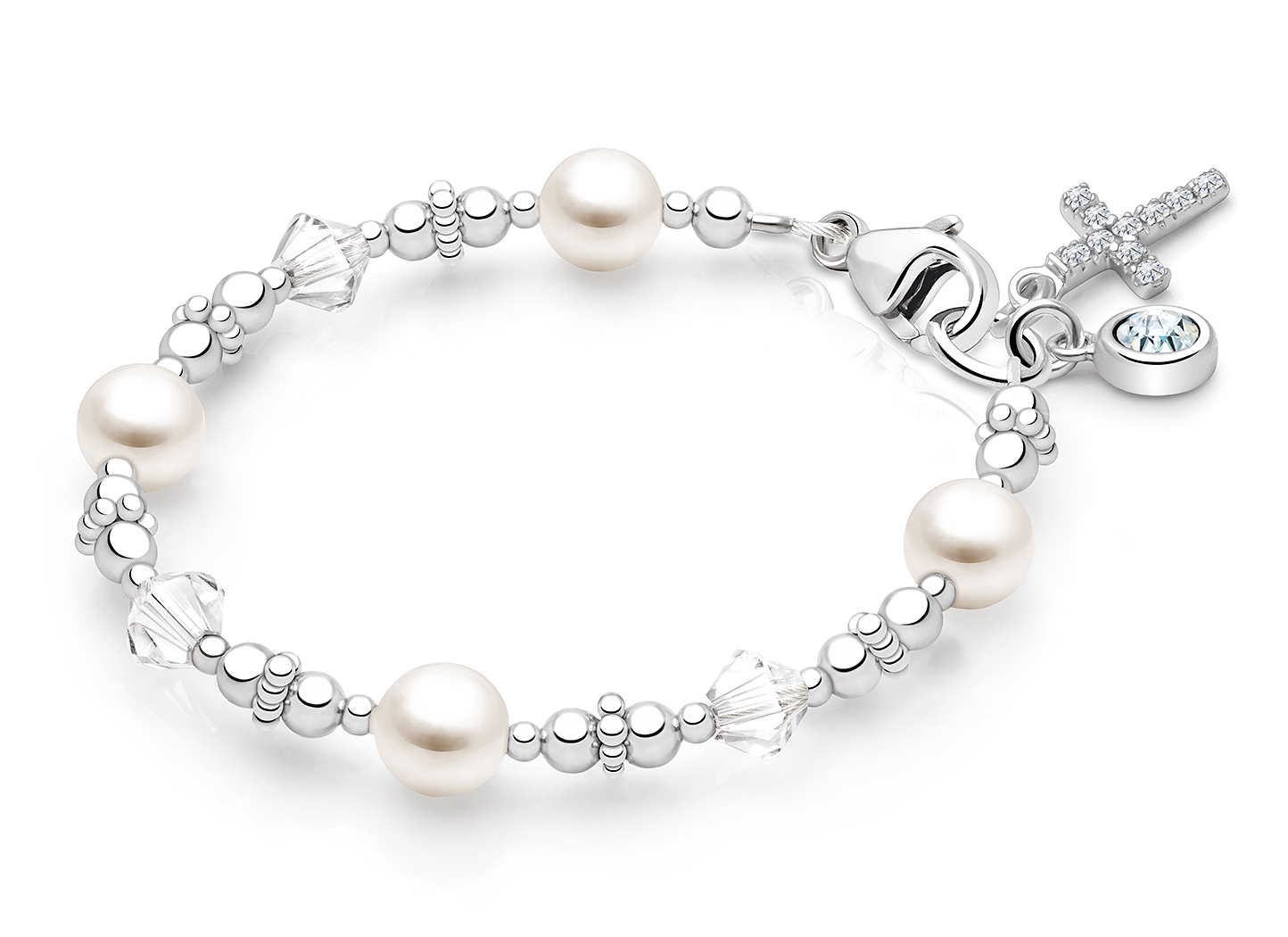 Shown with <u>Upgraded</u> Cross - Birthstone Charm <u>NOT</u> Included<br />( add the charms your child would love )