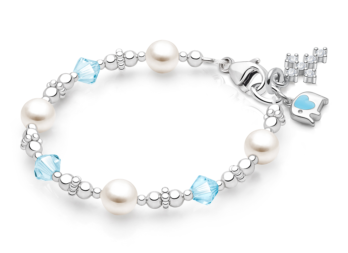 Shown with <u>Upgraded</u> Cross - Elephant Charm <u>NOT</u> Included<br />( add the charms your child would love )