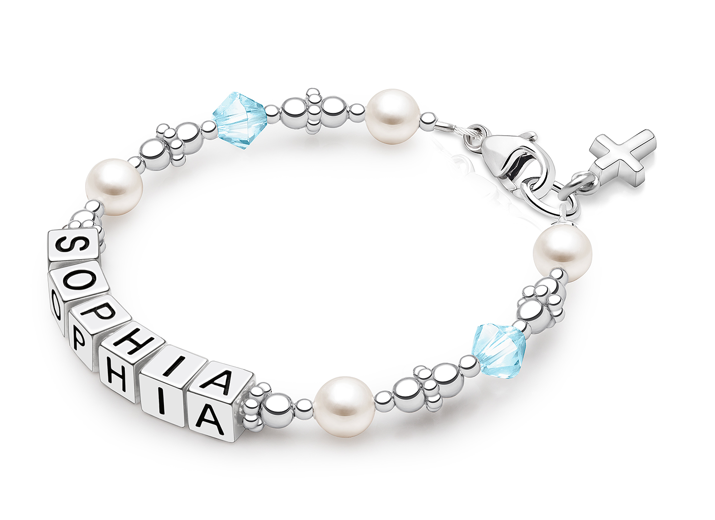 Enlarged to Show Detail<br />Shown with <u>Included</u> Cross Charm