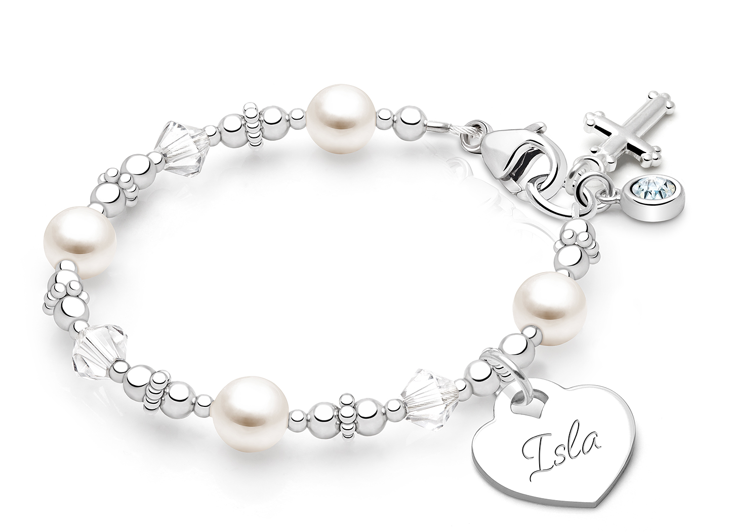 Shown with <u>Upgraded</u> Cross - Birthstone Charm <u>NOT</u> Included<br />( add the charms your child would love )