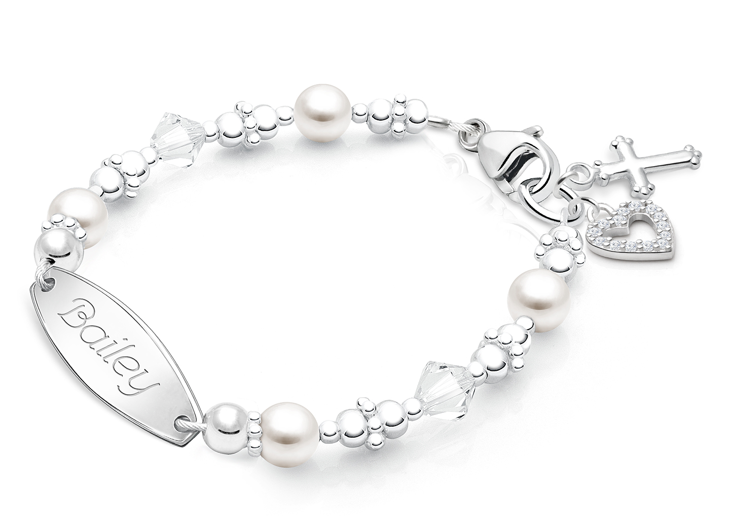 Shown with <u>Upgraded</u> Cross - Heart Charm <u>NOT</u> Included<br />( add the charms your child would love )