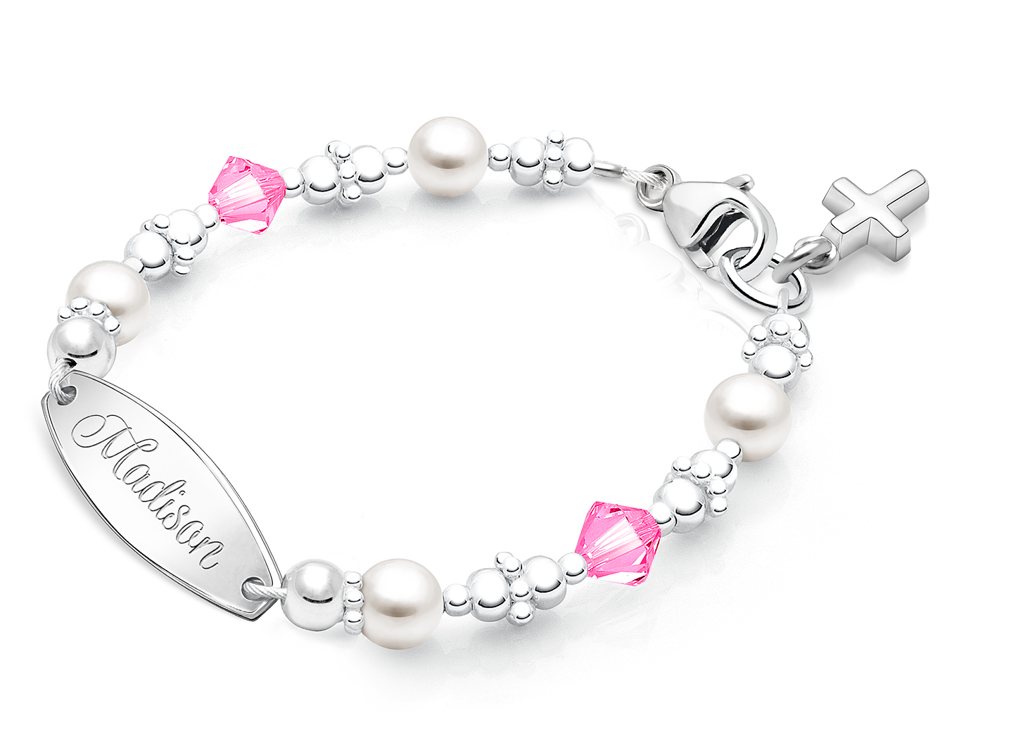 Enlarged to Show Detail<br />Shown with <u>Included</u> Cross Charm