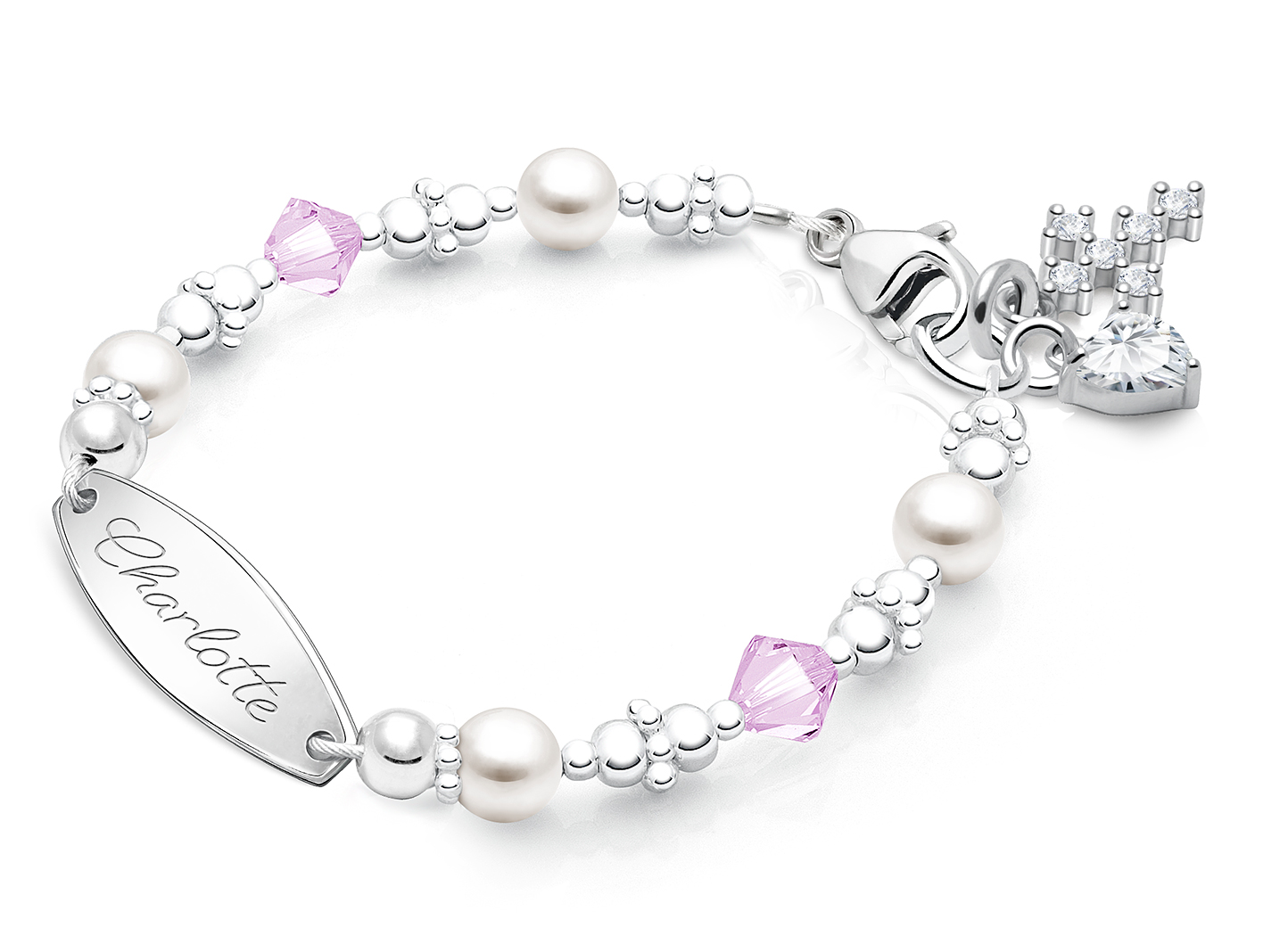 Shown with <u>Upgraded</u> Cross - Heart Charm <u>NOT</u> Included<br />( add the charms your child would love )