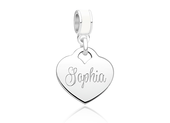 Enlarged to Show Detail<br />Adoré&trade; Charm Shown with White Bail