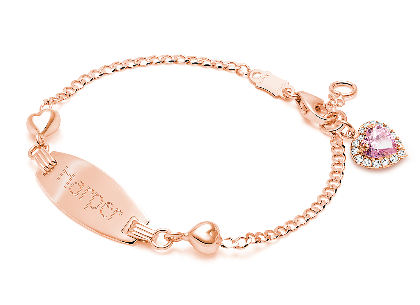 Enlarged to Show Detail<br />Heart Charm <u>NOT</u> Included<br />( add the charms your child would love )