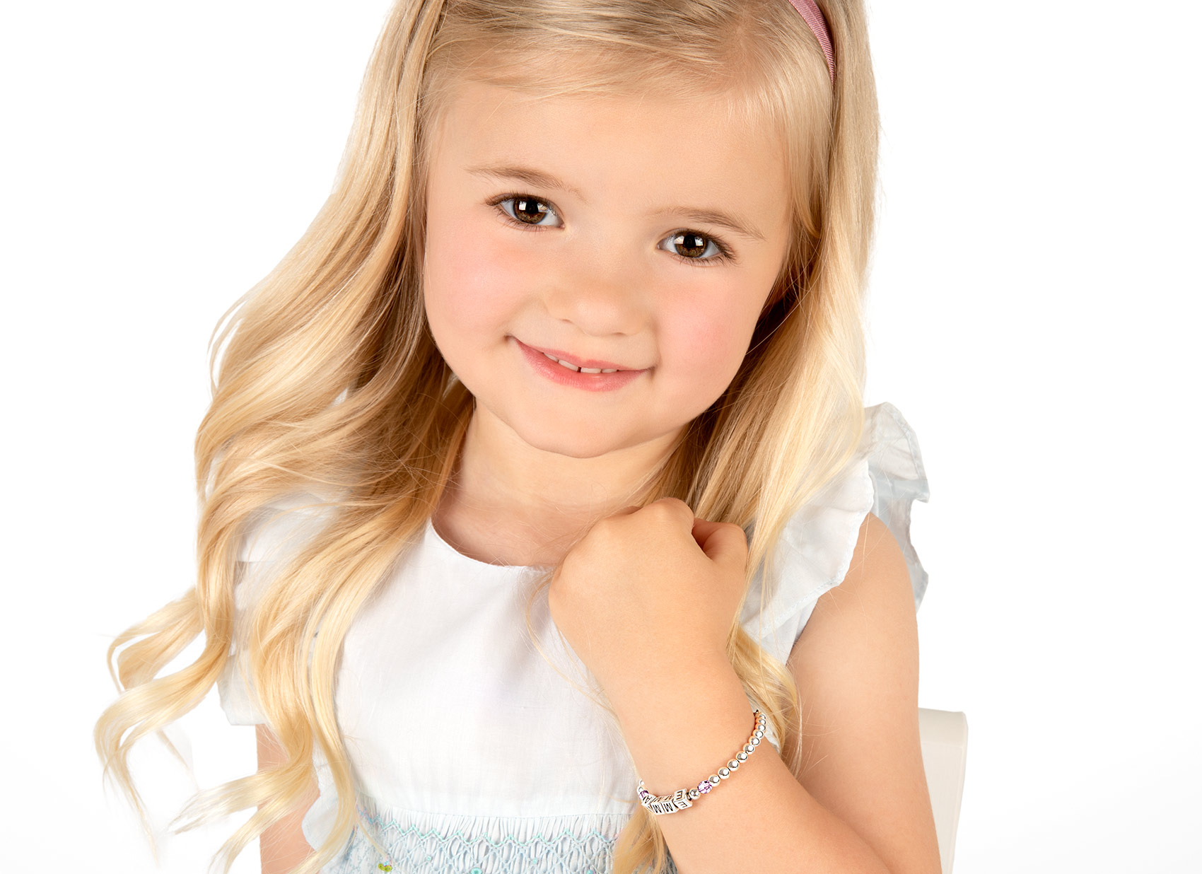 Example Bracelet Shown on 4 Year Old Girl