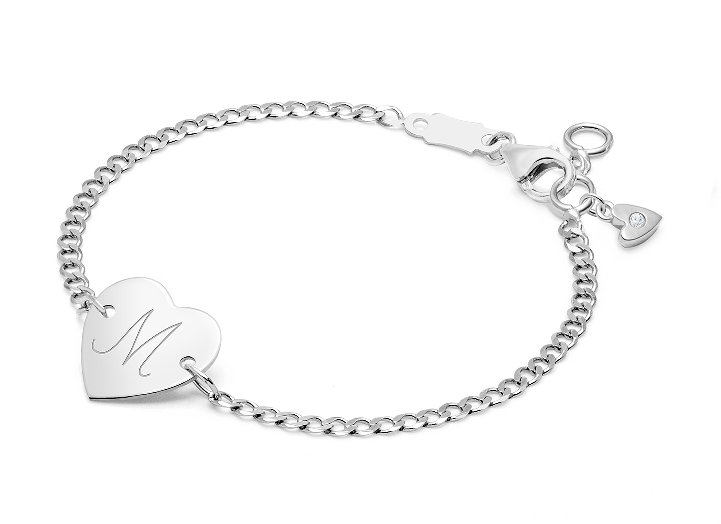 Enlarged to Show Detail<br />Heart Charm <u>NOT</u> Included<br />( add the charms your child would love )