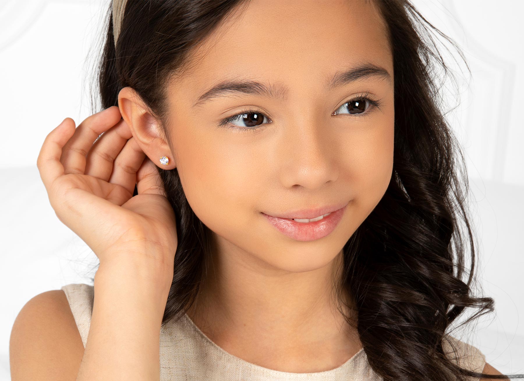 Earring Shown on 10 Year Old Girl