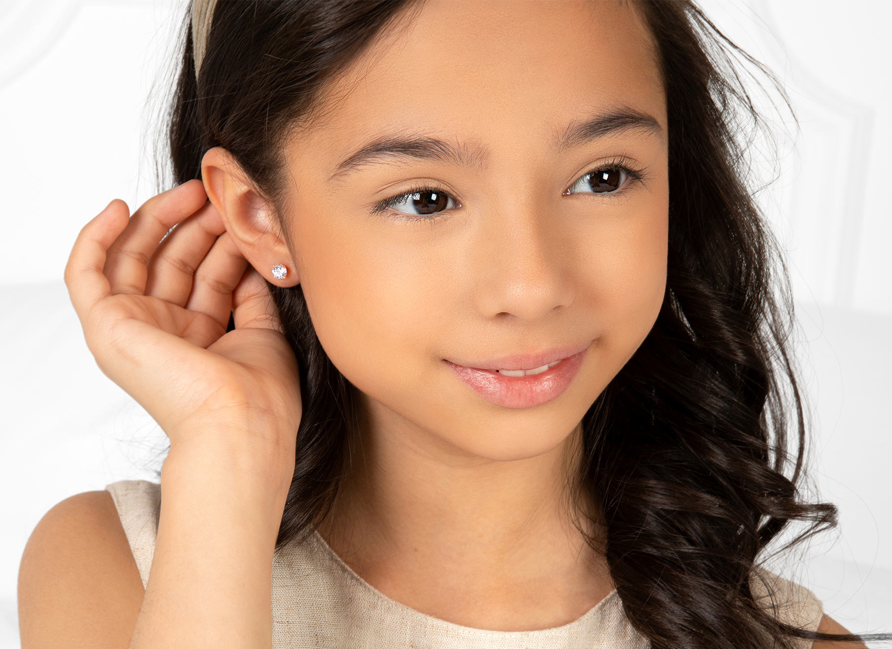 Earring Shown on 10 Year Old Girl