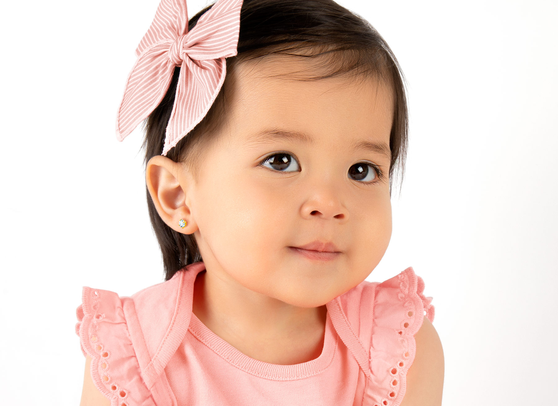Earring Shown on 1 Year Old Girl