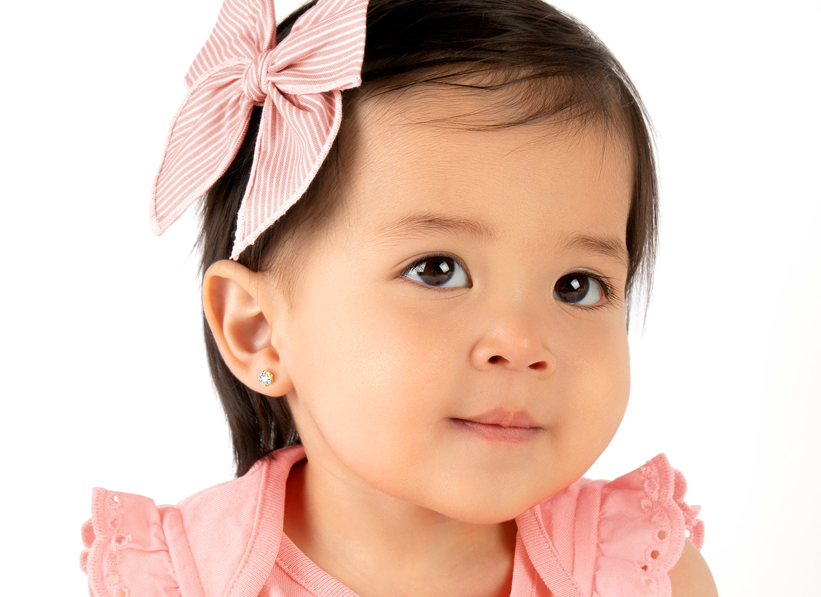 Earring Shown on 1 Year Old Girl