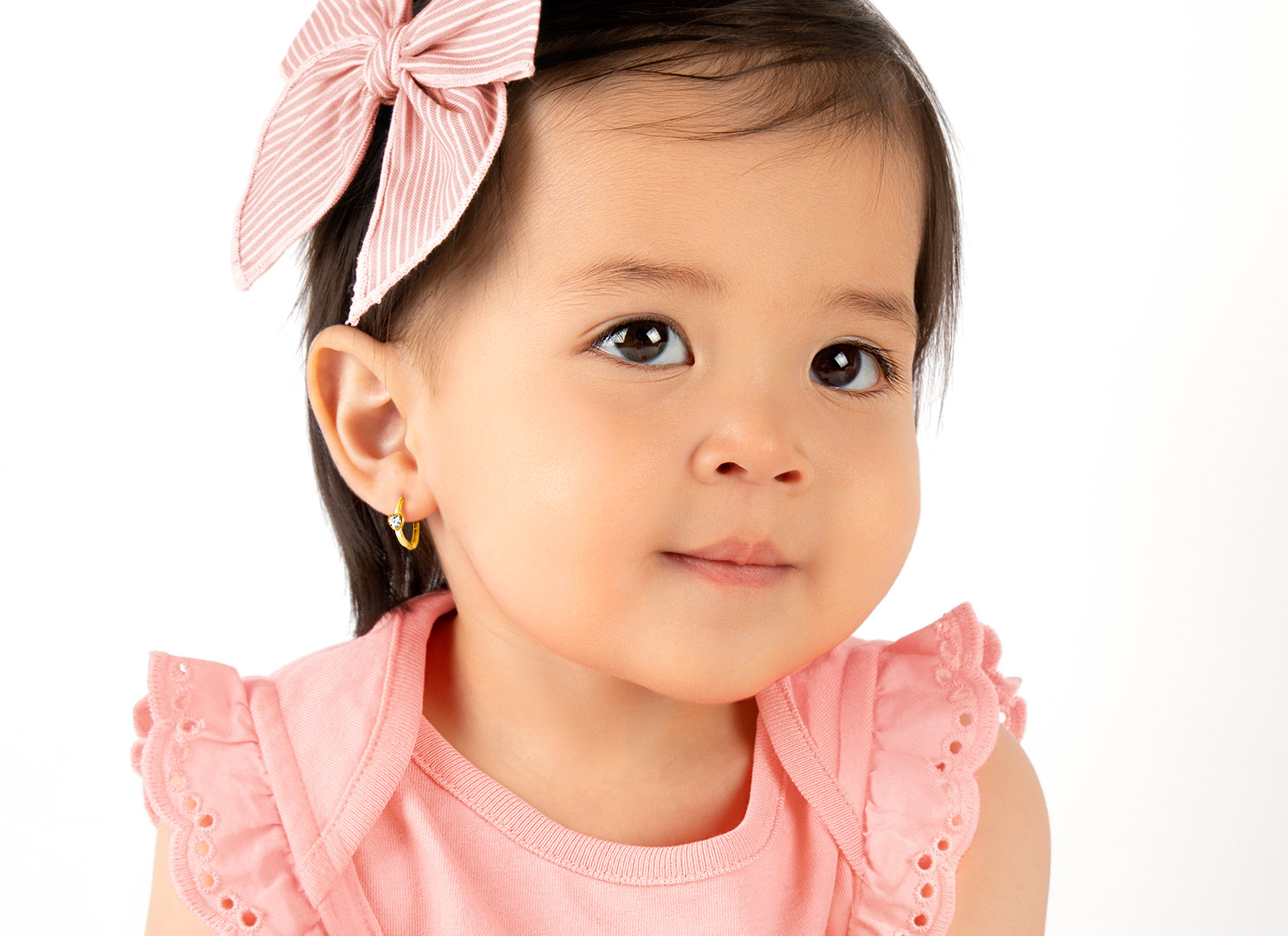 Earring Shown on 1 Year Old Girl