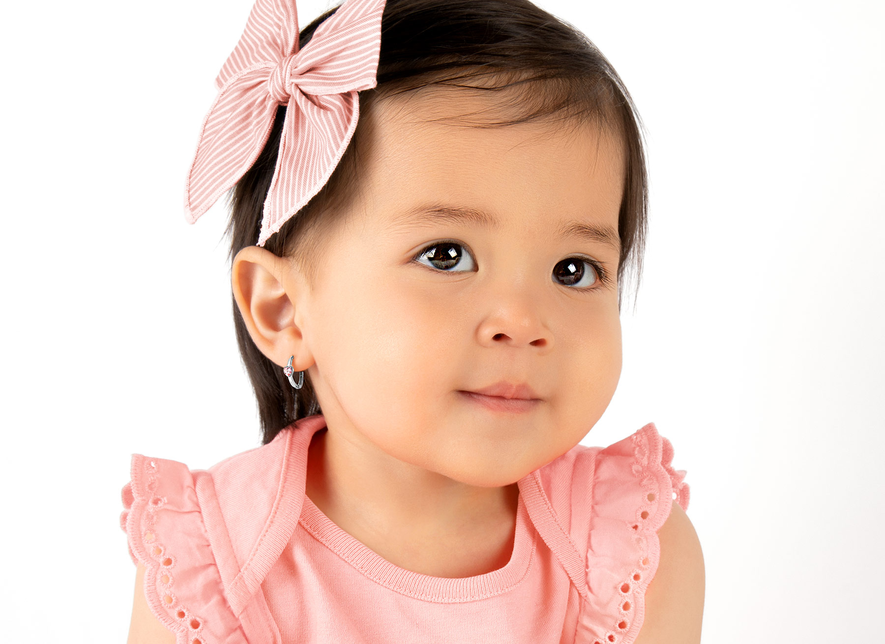 Earring Shown on 1 Year Old Girl