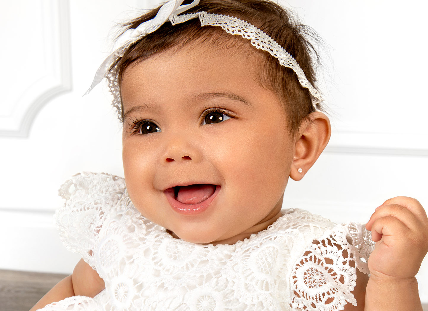 Earring Shown on 6 Month Old Girl