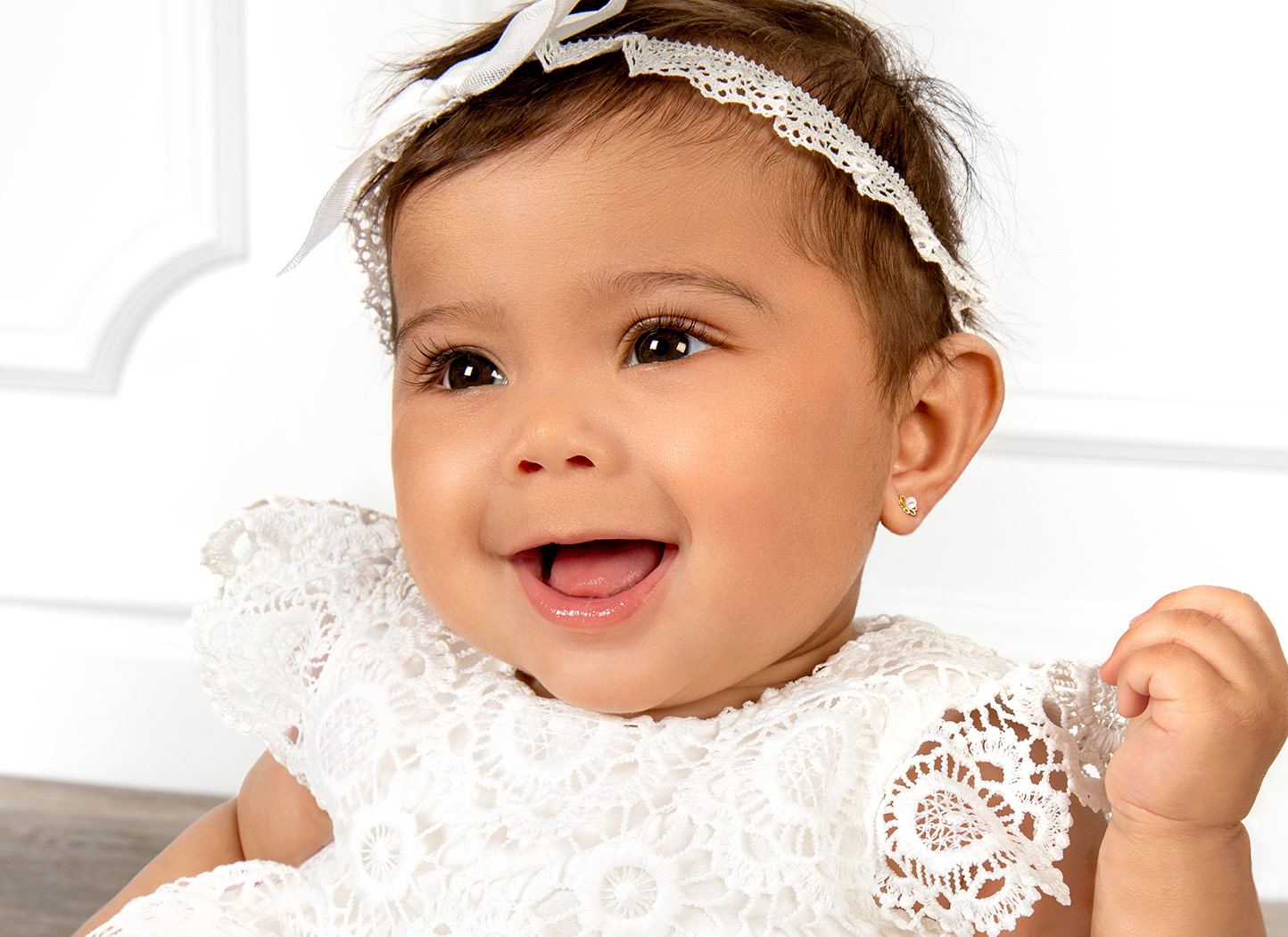Earring Shown on 1 Year Old Girl