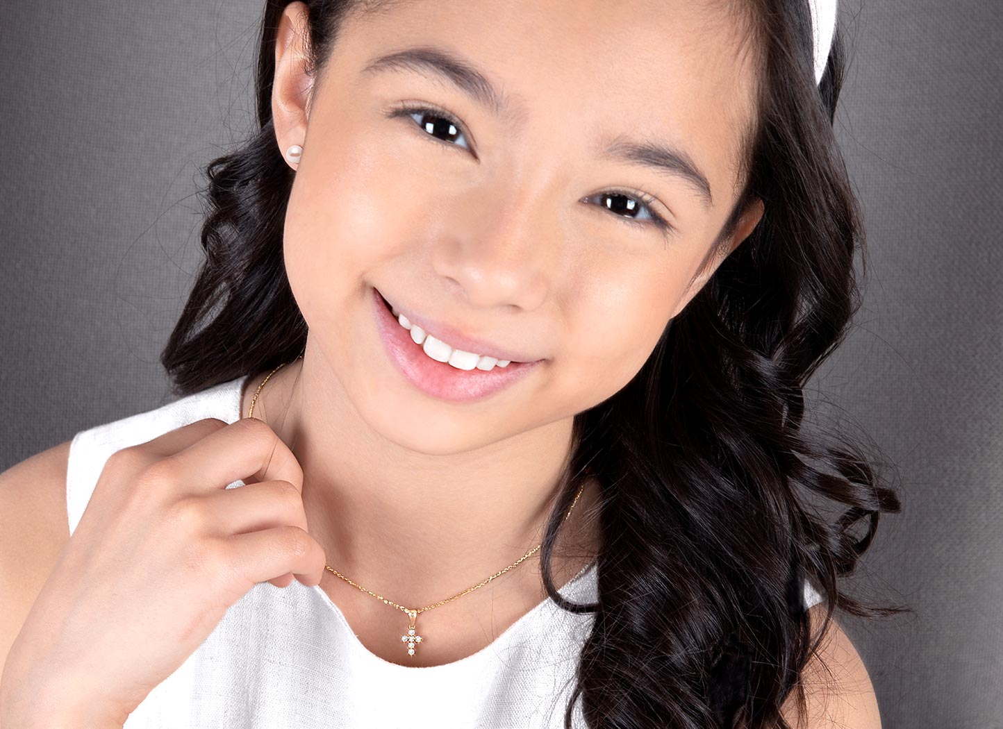 Necklace Shown on 8 Year Old Girl