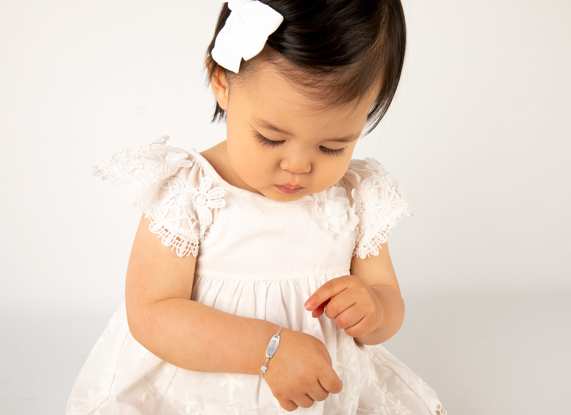 Example Bracelet Shown on 2 Year Old Girl