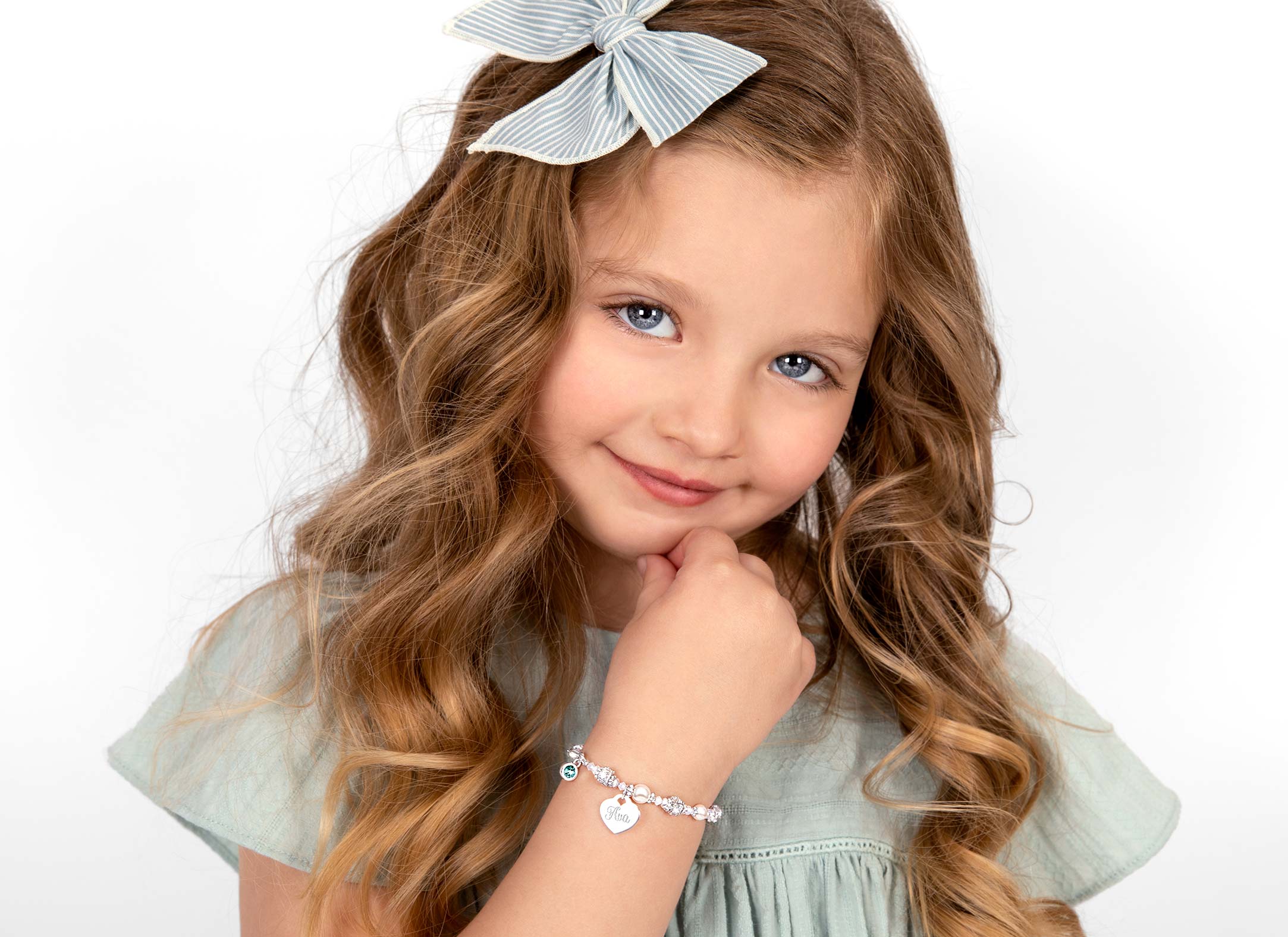 Example Bracelet Shown on 4 Year Old Girl