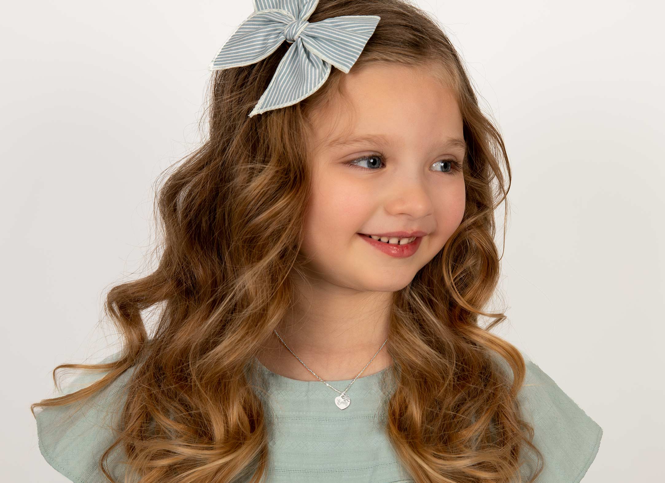 Example Necklace Shown on 4 Year Old Girl