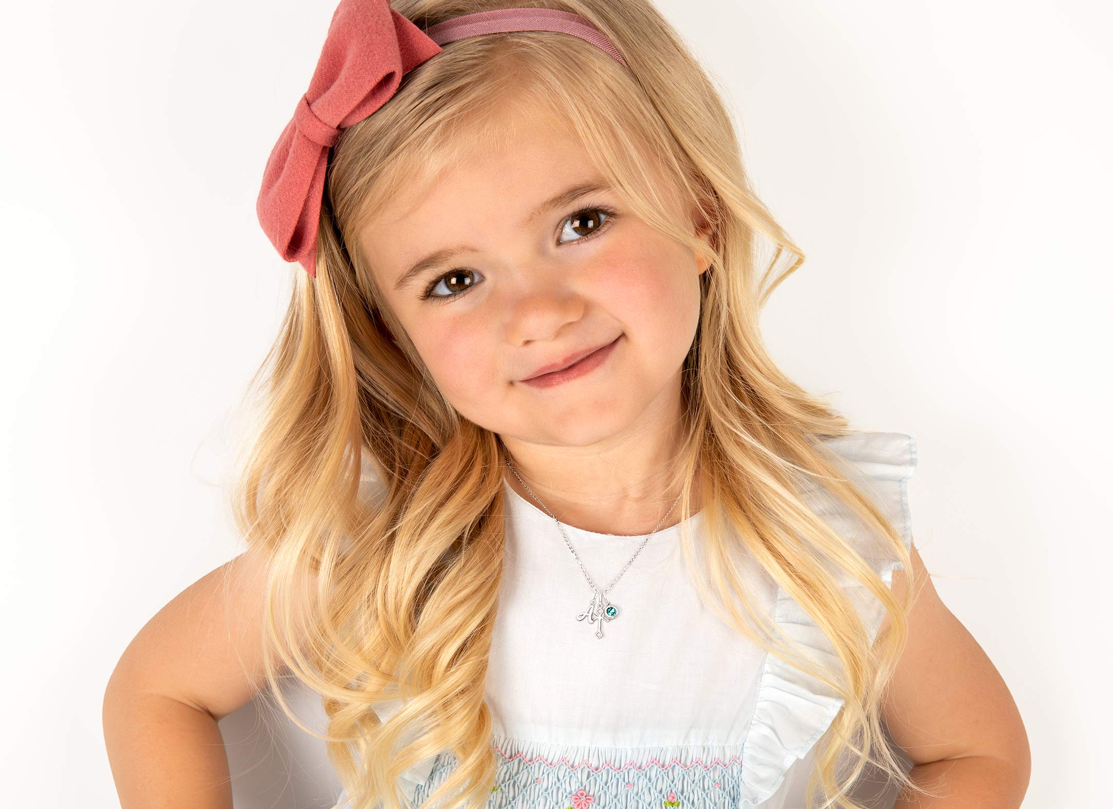Necklace Shown on Child Model