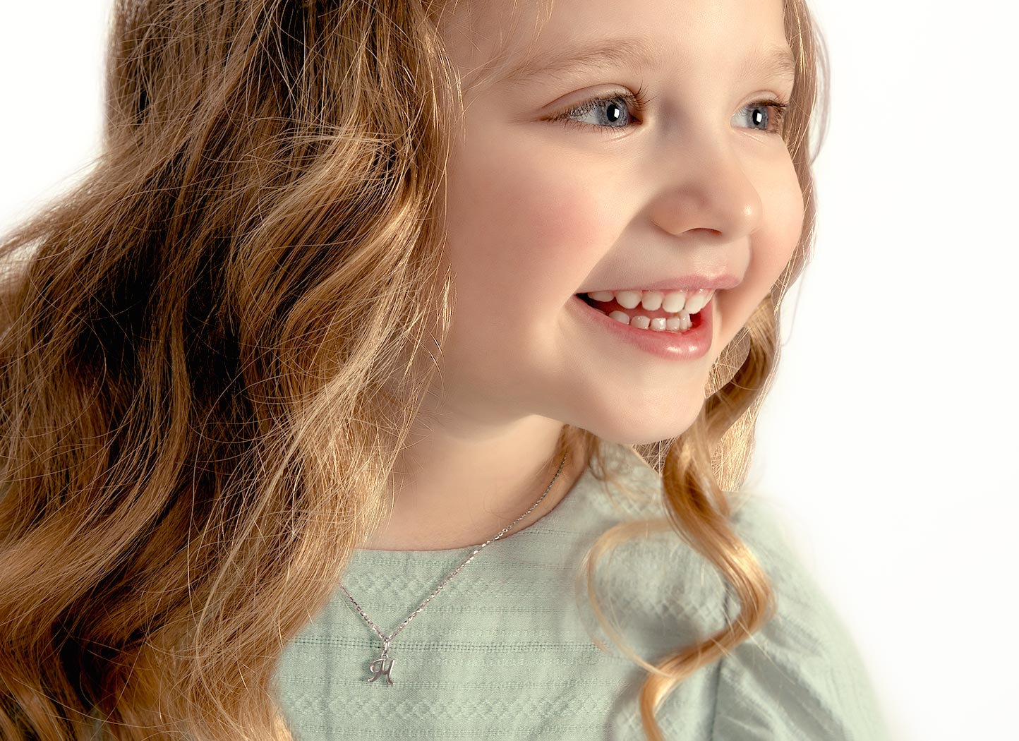 Necklace Shown on 4 Year Old Girl