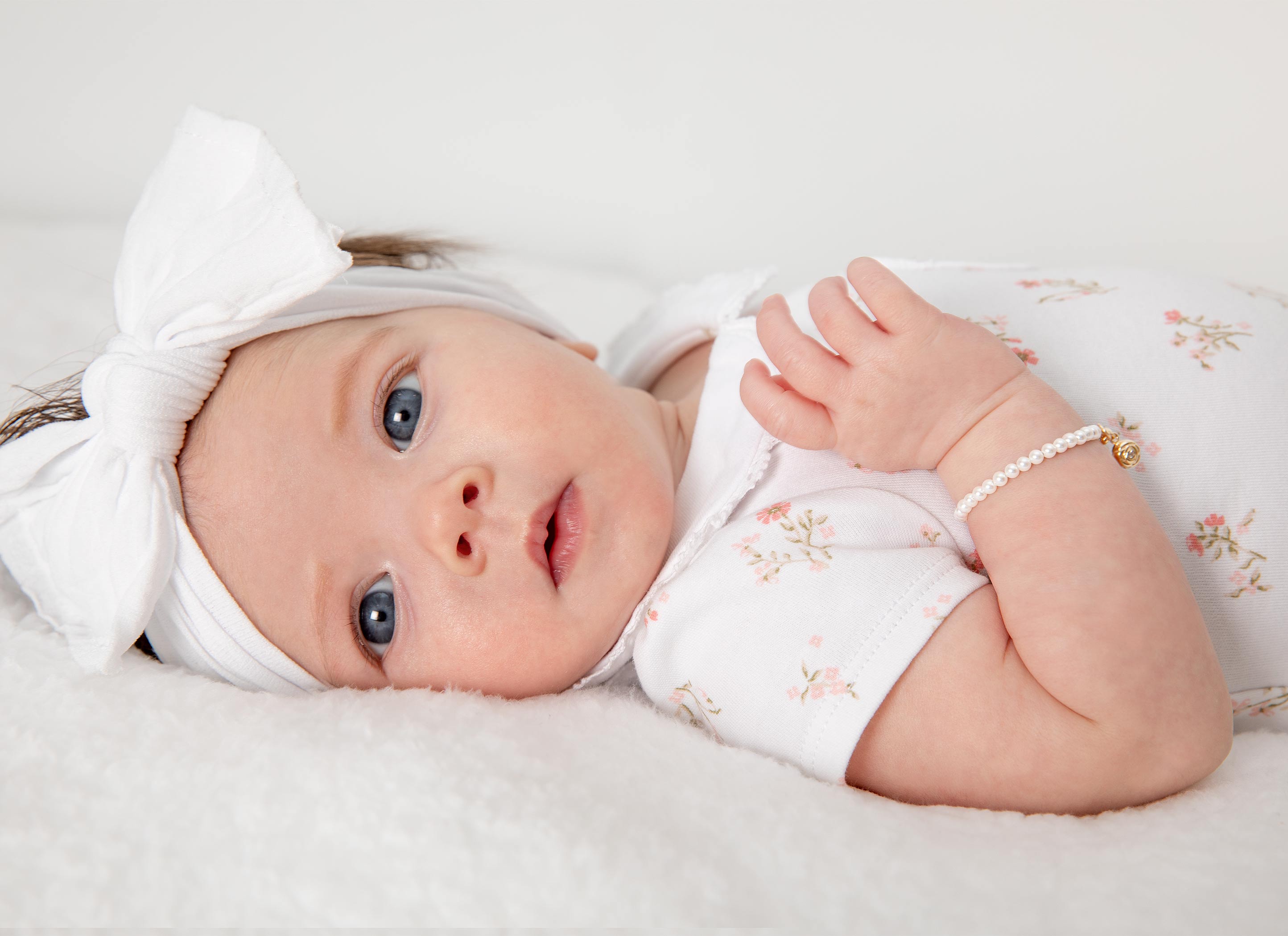 Example Bracelet Shown on Newborn Girl