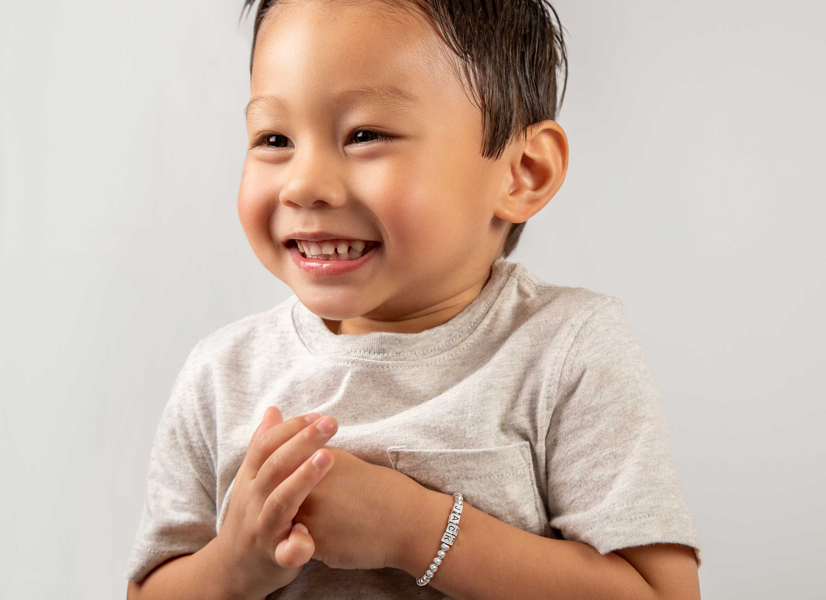 Example Bracelet Shown on 3 Year Old Boy