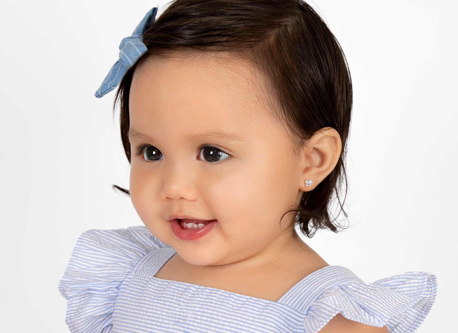 Earring Shown on 1 Year Old Girl
