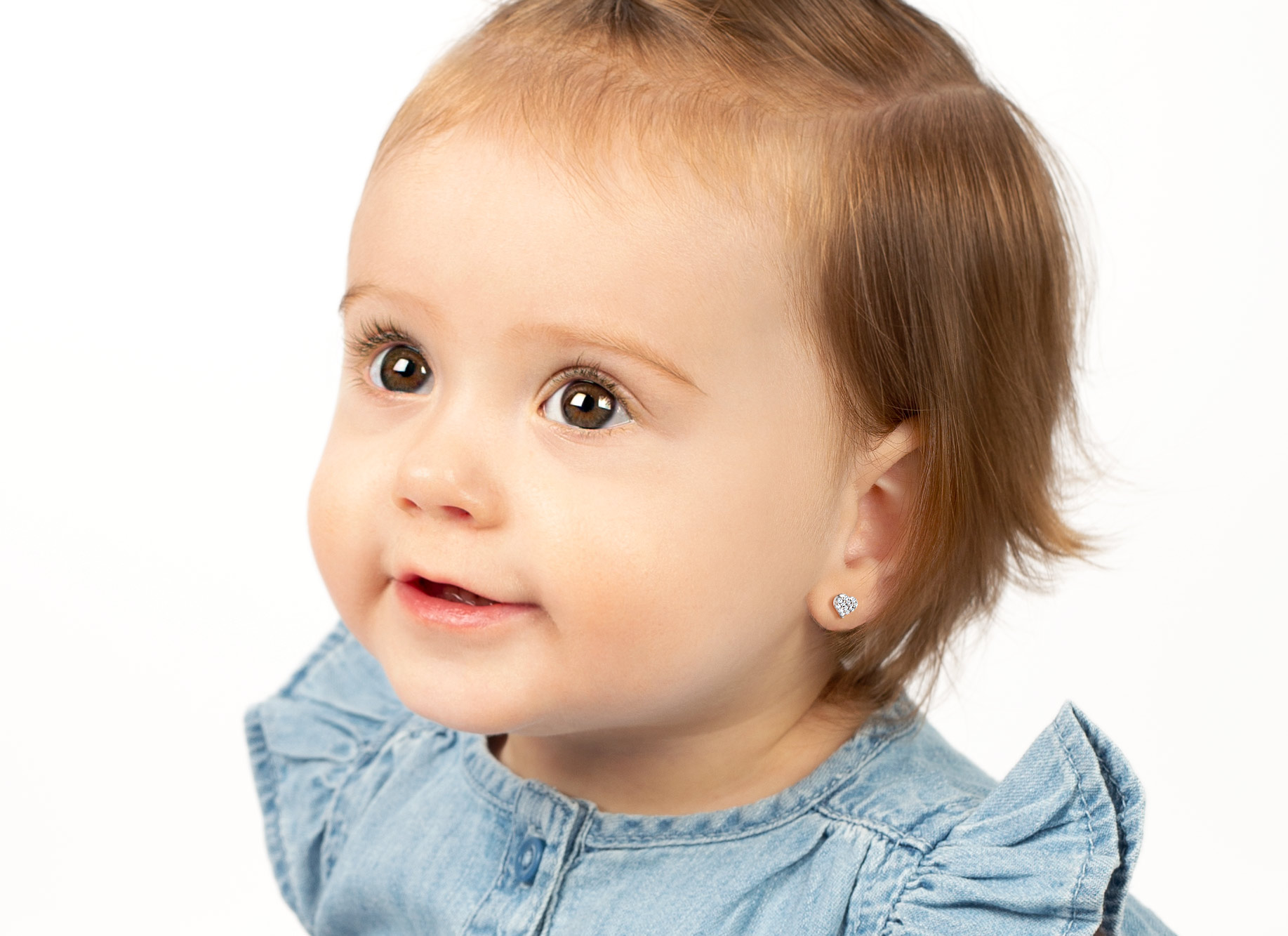 Earring Shown on 1 Year Old Girl