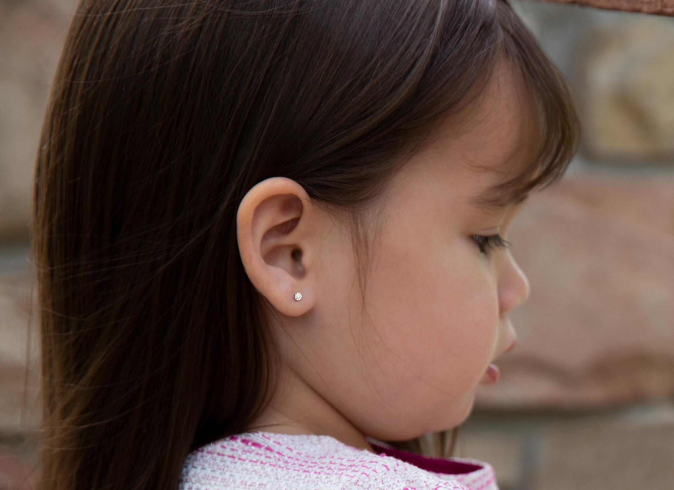 Earring Shown on 2 Year Old Girl