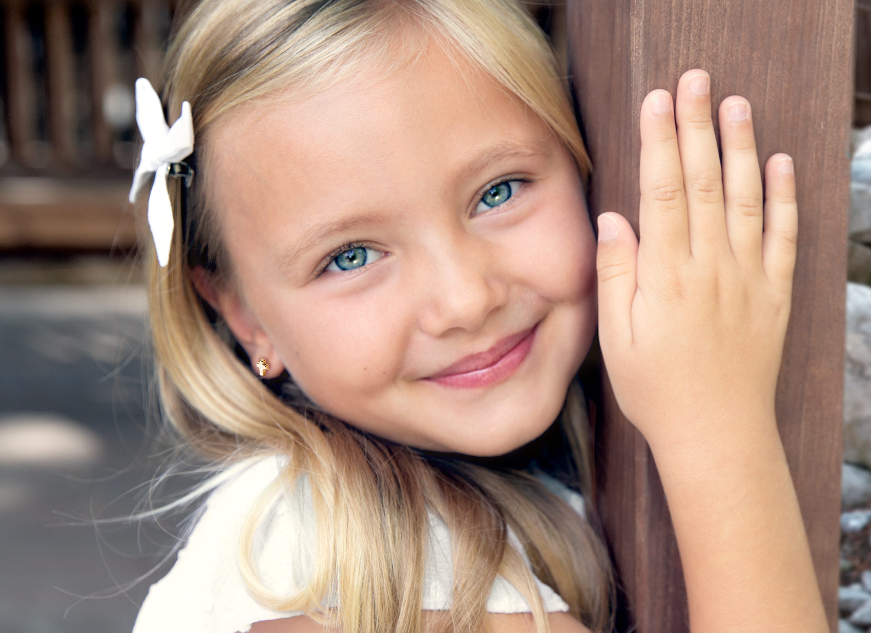 Earring Shown on Child Model
