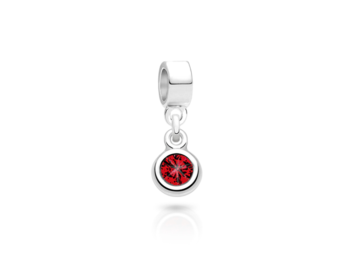 Enlarged to Show Detail<br />Adoré™ Charm Shown with Silver Bail