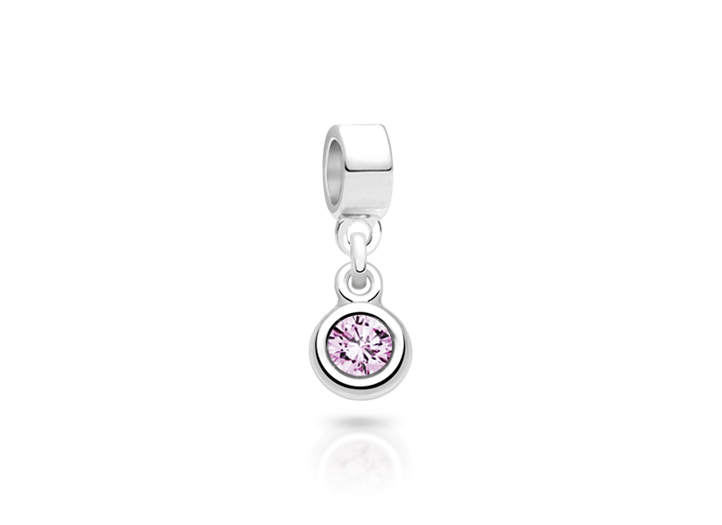 Enlarged to Show Detail<br />Adoré™ Charm Shown with Silver Bail