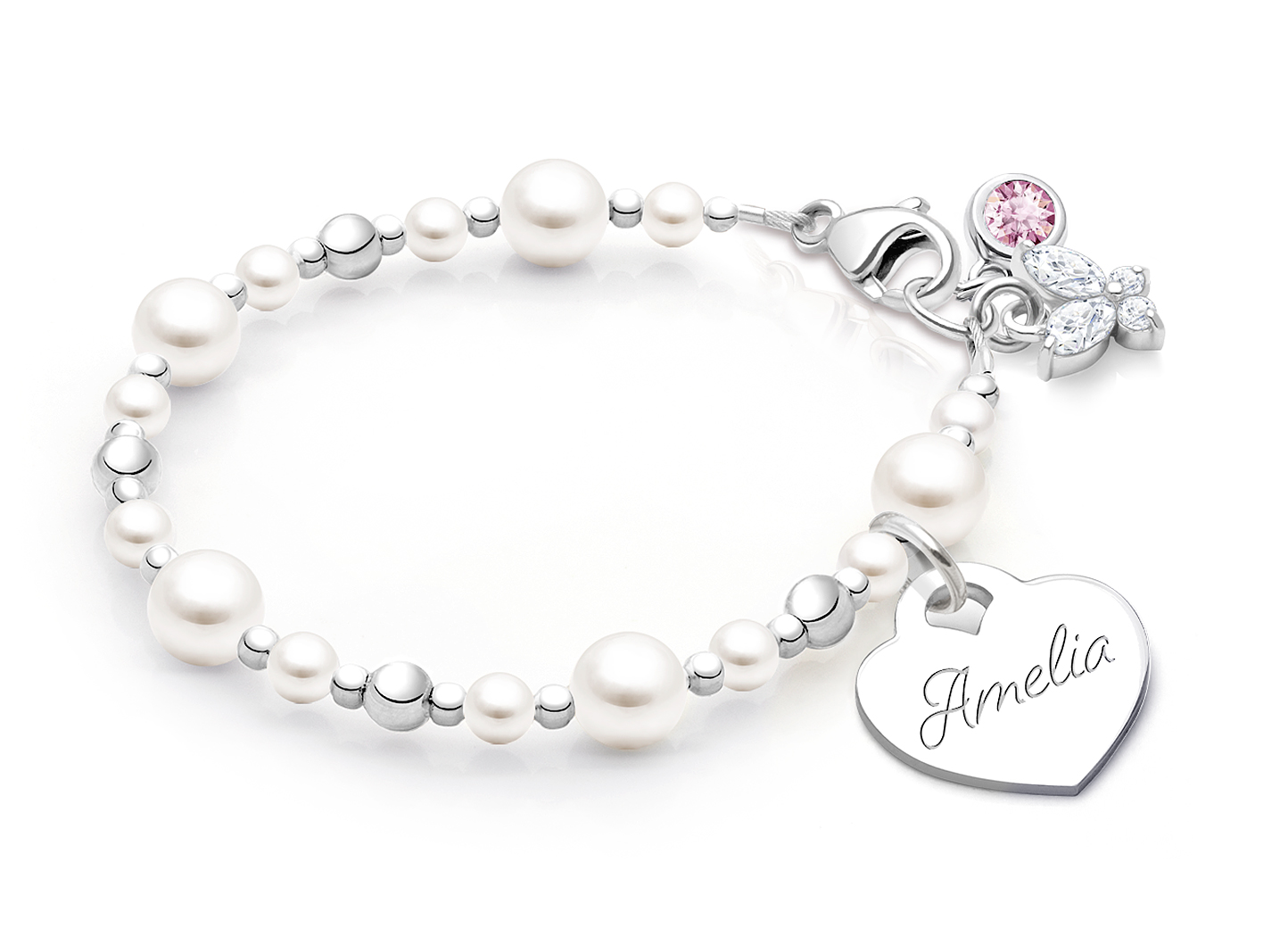 CZ & Butterfly Charms <u>NOT</u> Included<br />( add the charms your child would love )