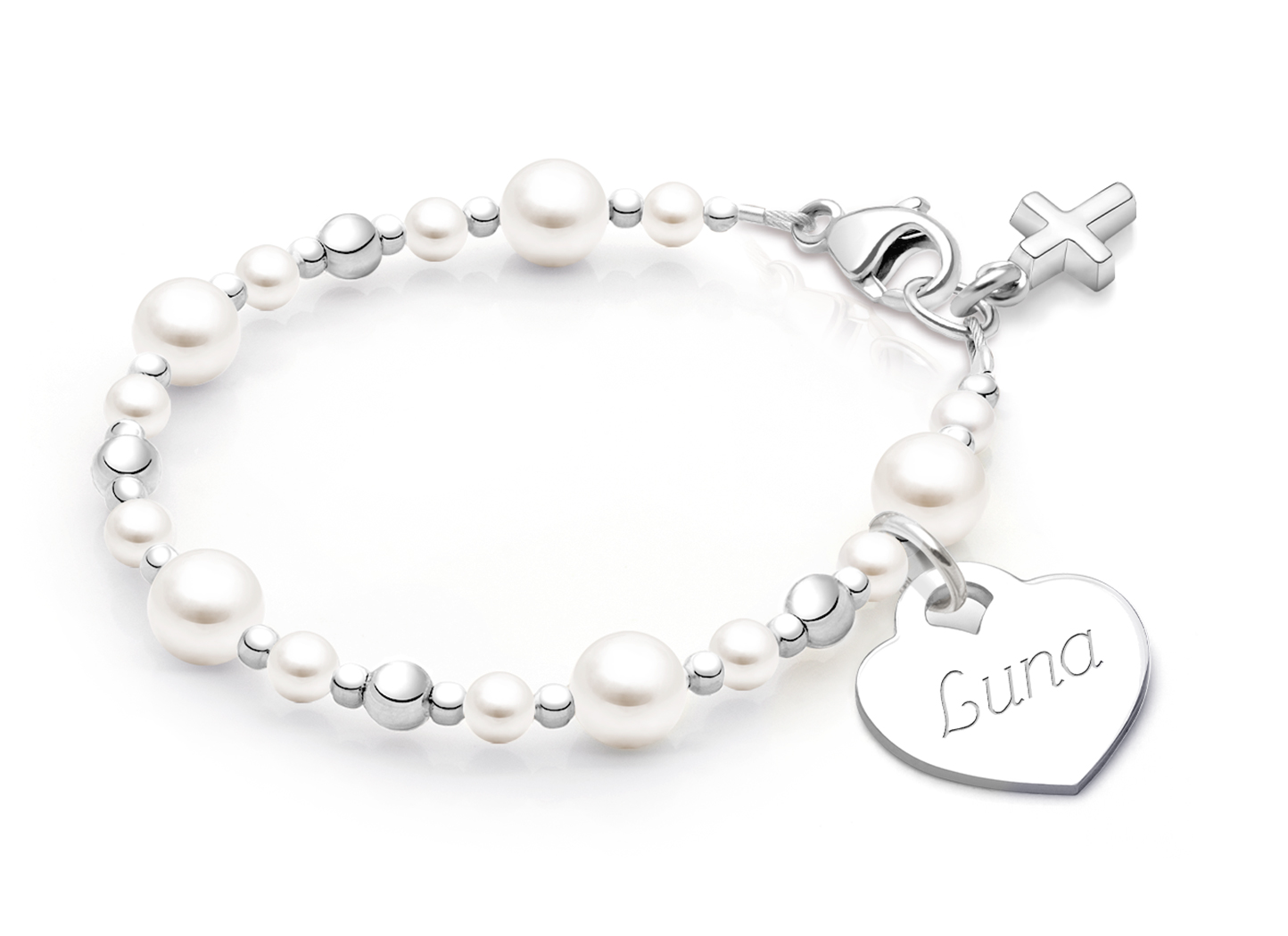 Enlarged to Show Detail<br />Shown with <u>Included</u> Cross Charm