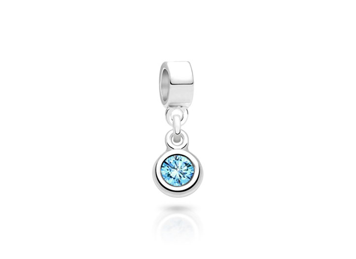 Enlarged to Show Detail<br />Adoré&trade; Charm Shown with Silver Bail