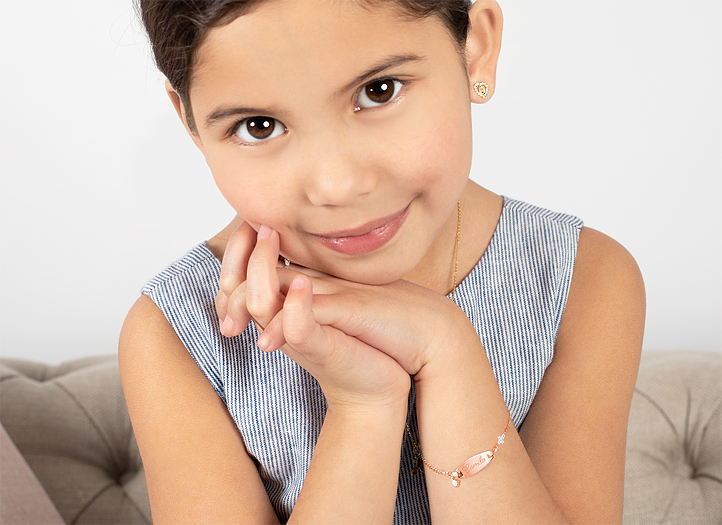 Example Bracelet Shown on 5 Year Old Girl
