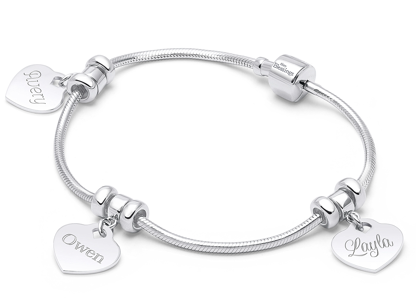 Enlarged to Show Detail<br />Example Shown with Charms for 3 Children