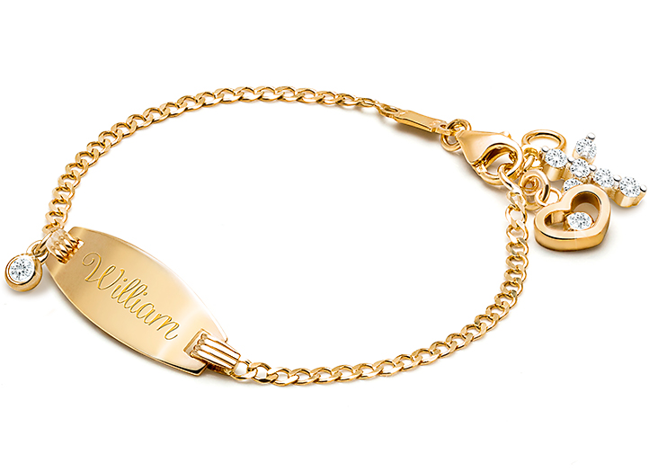 Enlarged to Show Detail<br />Shown with <u>Upgraded</u> Religious Charm, All Other Charms are <u>Optional</u>