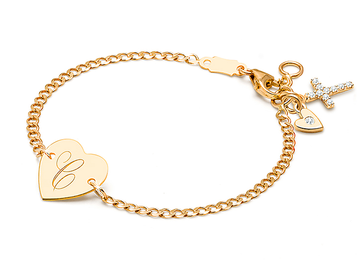 Shown with <u>Upgraded</u> Cross - Heart Charm <u>NOT</u> Included<br />( add the charms your child would love )