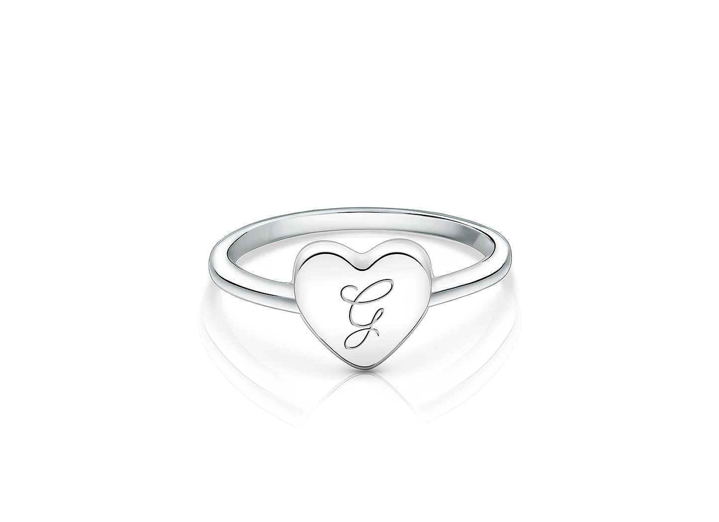 G - Uppercase, Casual Script Engraved Initial