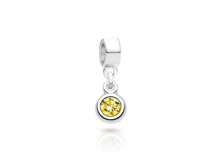 Enlarged to Show Detail<br />Adoré™ Charm Shown with Silver Bail
