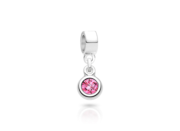 Enlarged to Show Detail<br />Adoré&trade; Charm Shown with Silver Bail