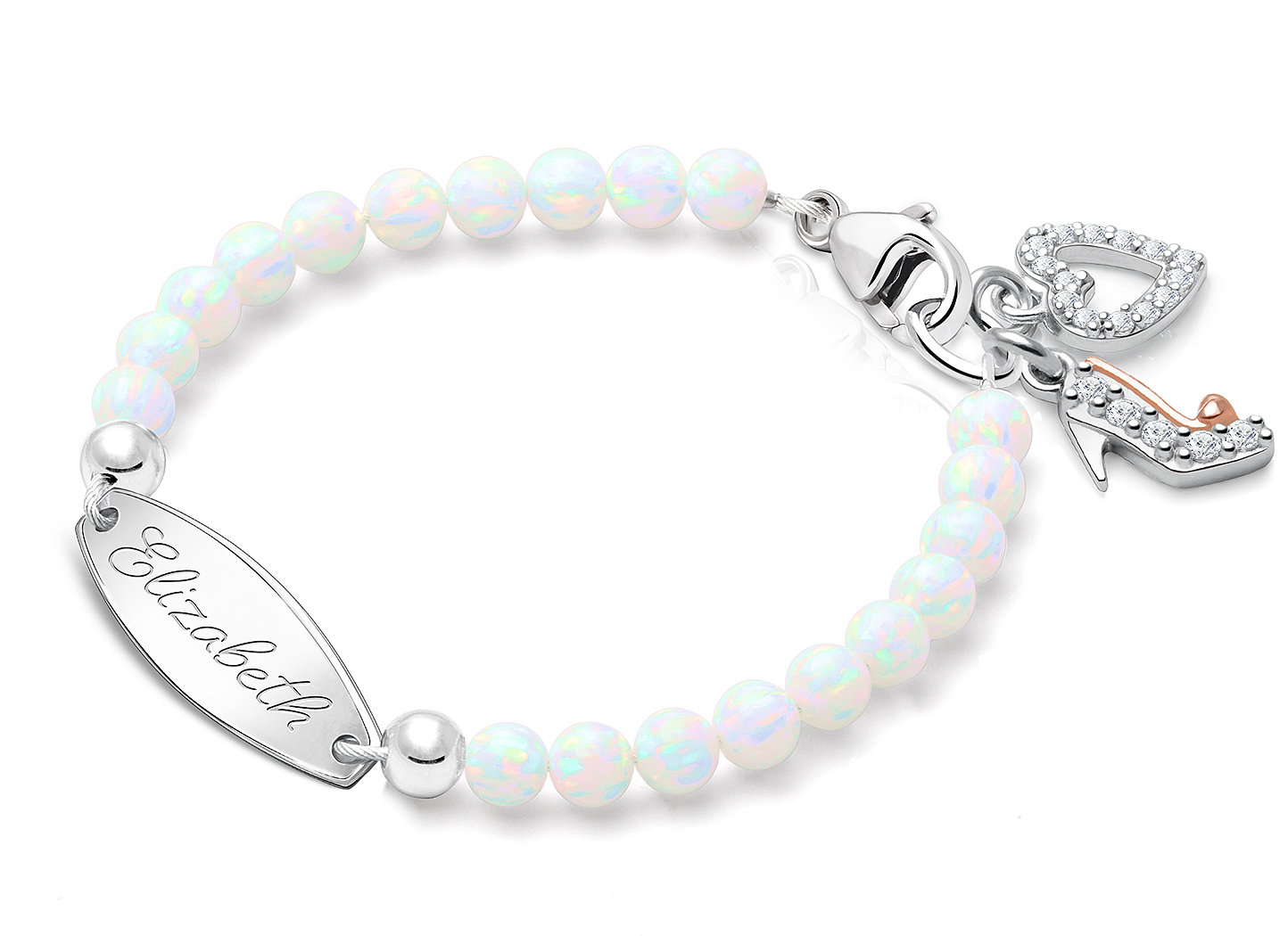 Heart & Princess Shoe Charms <u>NOT</u> Included<br />( add the charms your child would love )