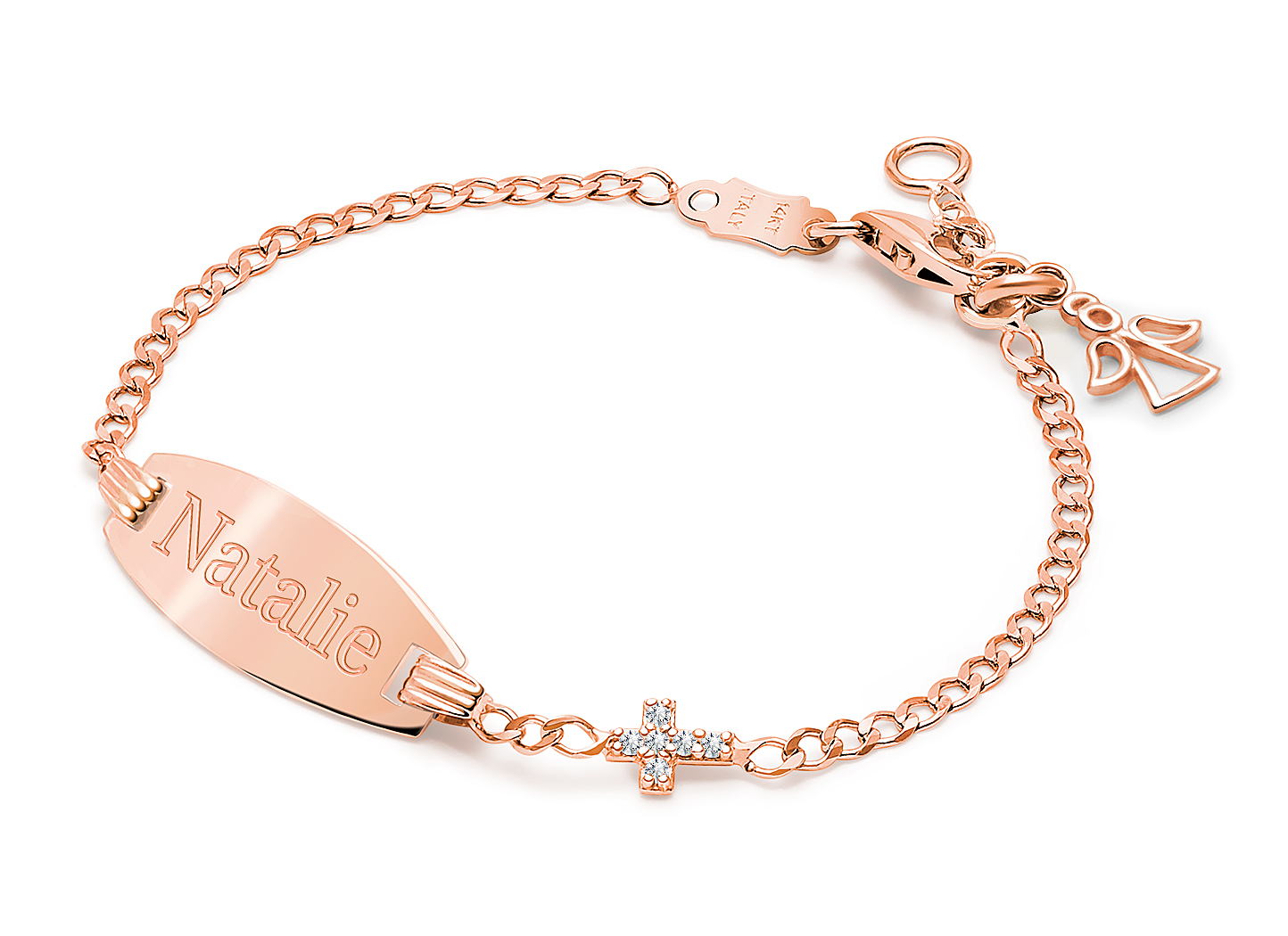 Enlarged to Show Detail<br />Angel Charm <u>NOT</u> Included<br />( add the charms your child would love )