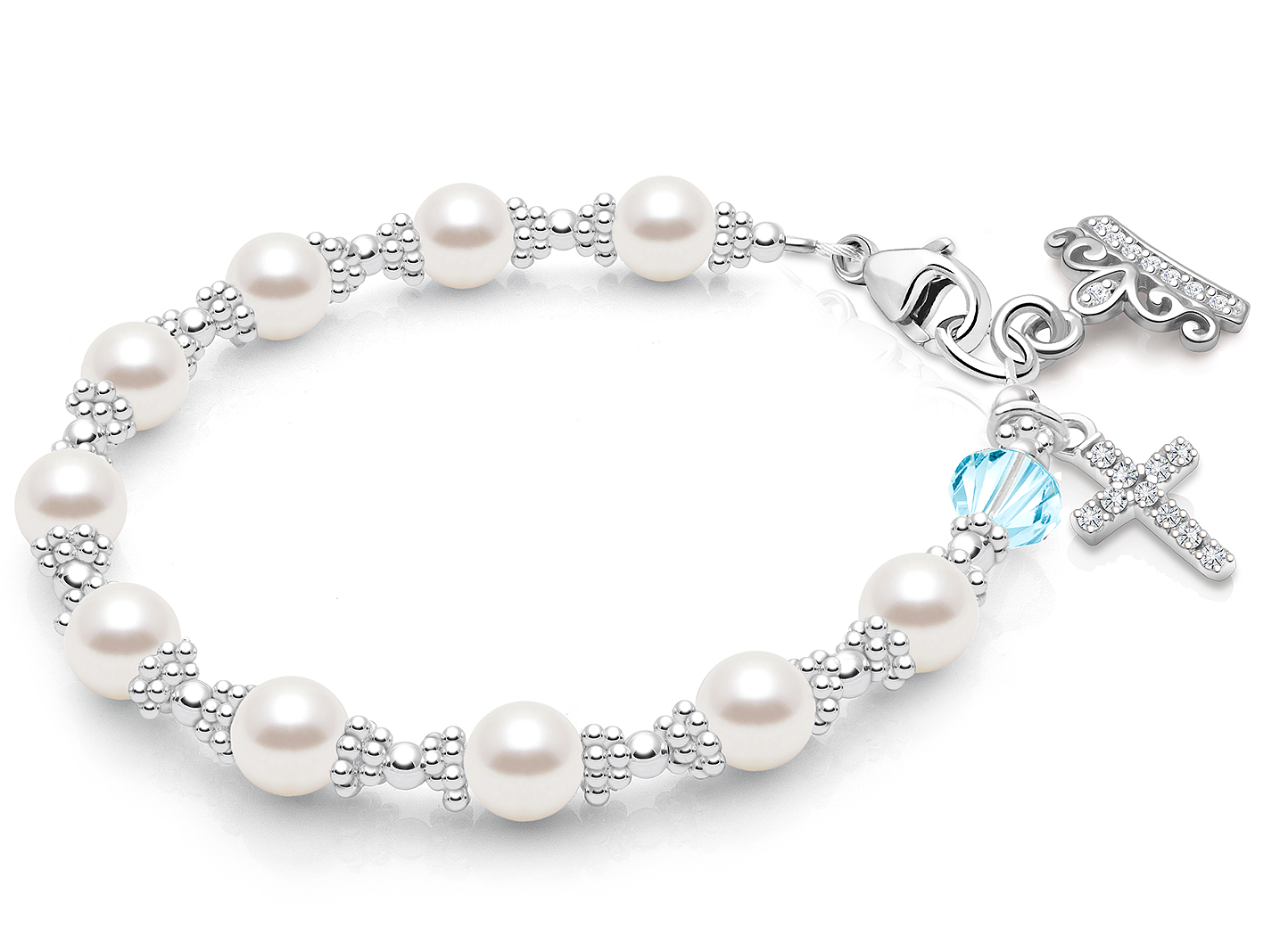 Shown with <u>Upgraded</u> Cross - Tiara Charm <u>NOT</u> Included<br />( add the charms your child would love )