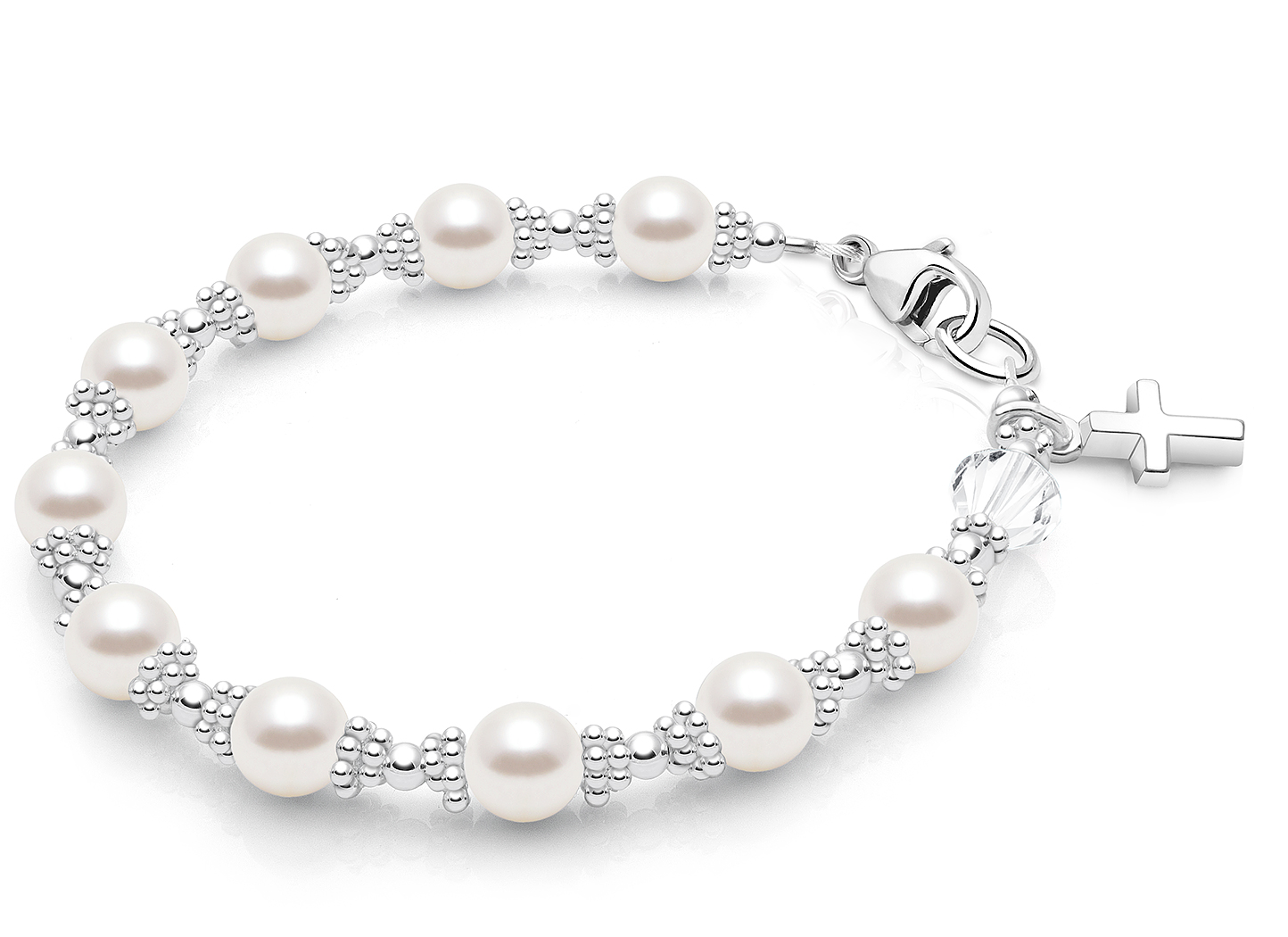 Enlarged to Show Detail<br />Shown with <u>Included</u> Cross Charm