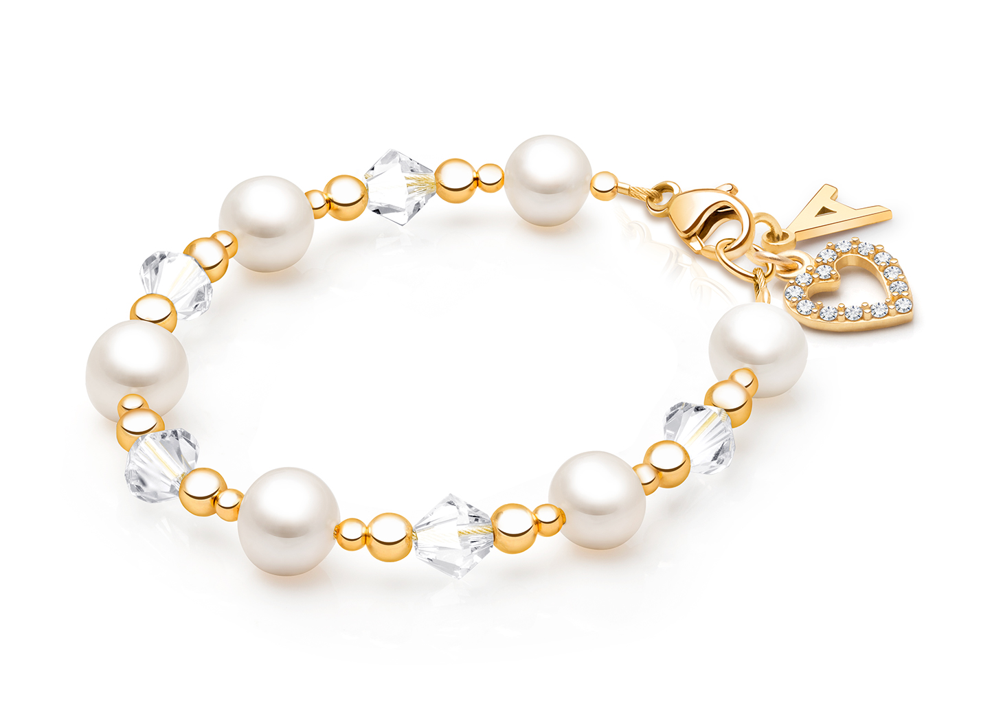April Birthstone Shown<br> Initial & Heart Charms <u>NOT</u> Included<br />( add the charms your child would love )