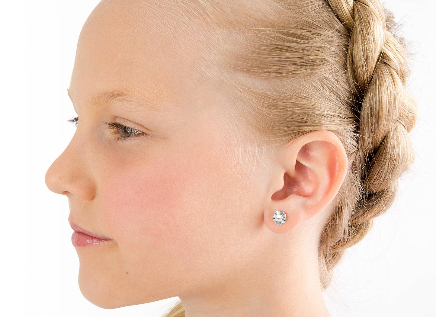 Earring Shown on 10 Year Old Girl